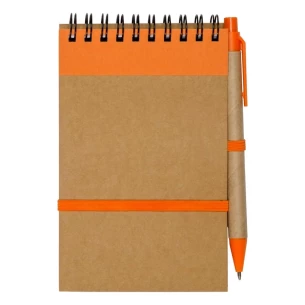 Bloc-notes Eco2 avec stylo - Orange