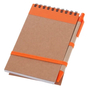 Bloc-notes Eco2 avec stylo - Orange