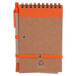 Bloc-notes Eco2 avec stylo - Orange