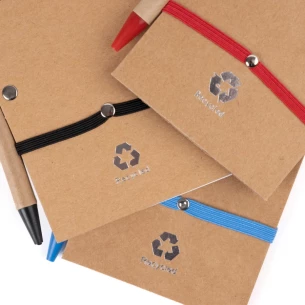 Bloc-notes Eco2 avec stylo - Orange