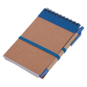Bloc-notes Eco2 avec stylo - Bleu