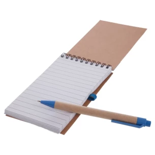 Bloc-notes Eco2 avec stylo - Bleu