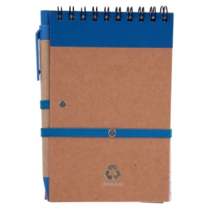 Bloc-notes Eco2 avec stylo - Bleu