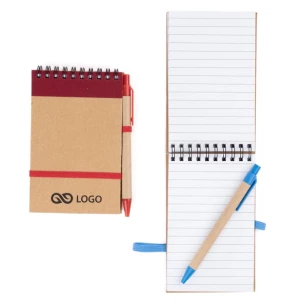 Bloc-notes Eco2 avec stylo - Bleu
