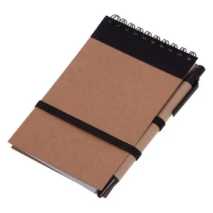 Bloc-notes Eco2 avec stylo - Noir