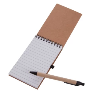 Bloc-notes Eco2 avec stylo - Noir