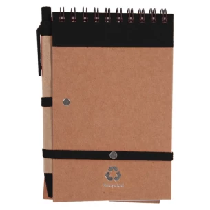 Bloc-notes Eco2 avec stylo - Noir