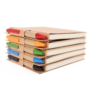 Bloc-notes Eco1 avec stylo - Noir