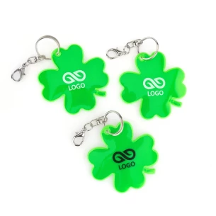 Porte-clés réfléchissant Trèfle