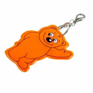 Porte-clés ourson réfléchissant - Orange