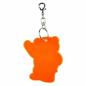 Porte-clés ourson réfléchissant - Orange