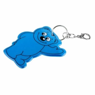 Porte-clés ourson réfléchissant - Bleu