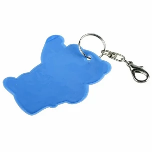 Porte-clés ourson réfléchissant - Bleu