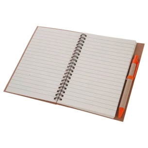 Bloc-notes Eco3 avec stylo - Orange