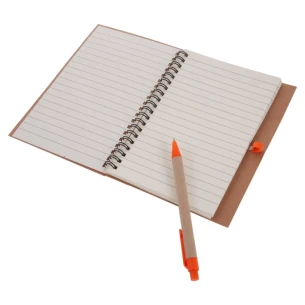 Bloc-notes Eco3 avec stylo - Orange