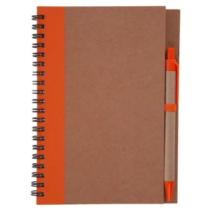 Bloc-notes Eco3 avec stylo - Orange