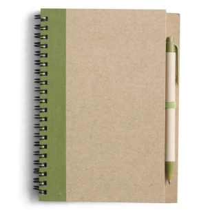 Bloc-notes Eco3 avec stylo - Vert