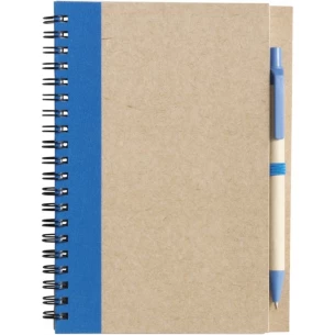 Bloc-notes Eco3 avec stylo - Bleu