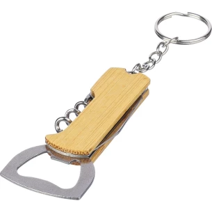 Porte-clés en bambou 3 en 1 - Marron