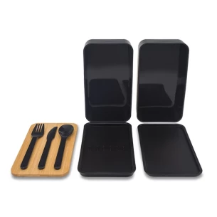 Victor lunch box double - Noir