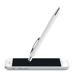 Antibact. Stylo avec stylet - BLAN Touch Pen - Blanc