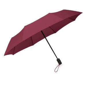 Parapluie pliant LEEDS, automatique - Marron