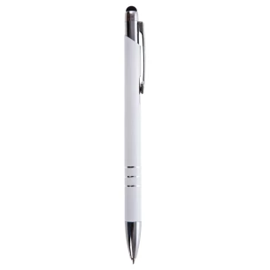 Stylo à bille, stylet Zachary - blanc