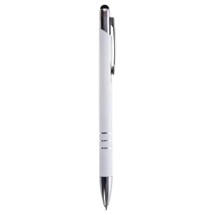 Stylo à bille, stylet Zachary - blanc
