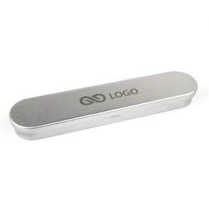 Stylo à bille dans un étui Laser - Bleu