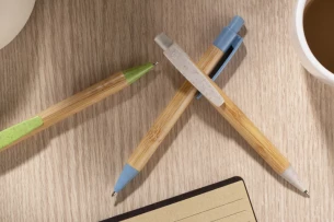 Stylo à bille en bambou BAMMO - beige