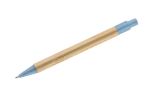 Stylo à bille en bambou BAMMO - bleu clair