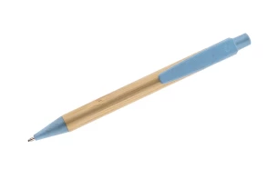 Stylo à bille en bambou BAMMO - bleu clair