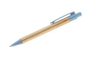 Stylo à bille en bambou BAMMO - bleu clair