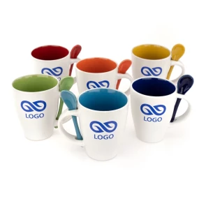 Mug avec cuillère - Spoon - Jaune