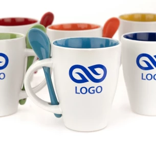 Mug avec cuillère - Spoon - Jaune