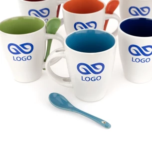 Mug avec cuillère - Spoon - Jaune