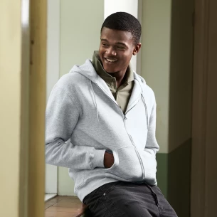 FOTL Zip Through Hooded Sweatshirt - Noir