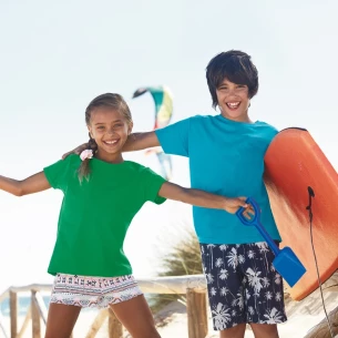 T-shirt enfant FOTL ValueWeight - Bleu marine Mélange