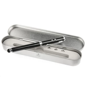 Stylo à bille dans un étui Laser - Noir