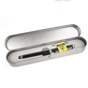 Stylo à bille dans un étui Laser - Noir