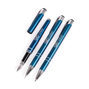 Parure de stylo/stylo/stylo à bille Cosmo - Bleu