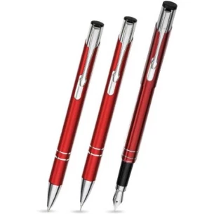 Parure de stylos et crayons Cosmo - Rouge